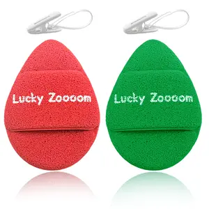 2-Pack Extra-Large Facial Cleansing Sponges - Magic Expanding Face Pads for Travel & Daily Makeup, Quick-Dry with Free Lanyard Clips