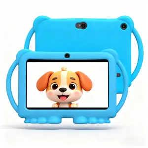 Dual Handle Kids Learning Tablet, 7 Inch Android System with Study Software, 32GB Storage, Dual Cameras, WiFi Linkable, Model Xinghao B8