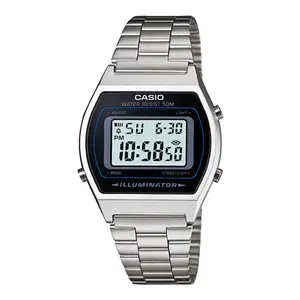 Casio Digital Stainless Steel Watch with Silver Bracelet - B640WD-1AVDF