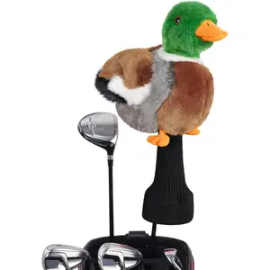 BIG CRAZY Adorable Mallard Duck Animal Driver Headcover for Golf Clubs Fits 460cc Drivers Soft Plush Long Sock Design Perfect Gift for Golf Lovers