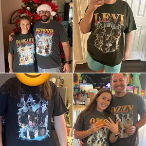 Custom Vintage Bootleg Pet Shirt Pet Photo + Name Custom Dog Portrait Personalized Shirt Custom T Shirts Cat Shirt 90's Tee