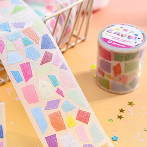 Vintage Theme Fantasy Series Sparkle Pet Cut Film Decorative Tape, Gift Wrapping Decoration, Beauty Adhesive Tape, Party Supplies, Diy Decal Film