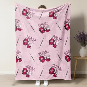 Hollow Knight Silksong With Dr Pepper Flannel Blanket Anime  Action Adventure Customized Cozy Throw Blanket for Home Multipurpose Office Bedding Blanket PlushThin Quilt Holiday Gift