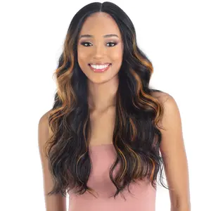 Mayde Mocha 100% Human Hair Blend HD Lace Front Wig - VANILLA