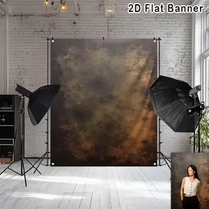 2D Flat Banner, 1pc Vintage Abstract Gradient Color Photography Backdrop - Warm Brown & Golden Cloud Texture, Perfect for Newborns, Portraits, Weddings, Birthdays, and Studio Posing Props, Photography Backdrop | Vintage Photography Background