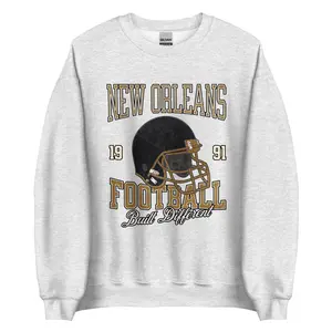 Saint Fan New Orleans Football Sweatshirt | Built Different Gildan Pullover | Retro | Vintage Fall Football Sweater