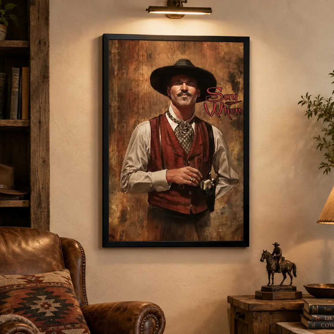 Tombstone Movie Poster, Retro Movie Poster, Movie Decor, Wyatt Earp & Doc Holliday Brothers Walking Scene, Wall Decor For Bedroom Office Home Wall