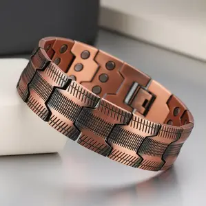 Retro Magnetic Men's Bracelet Wide Row Full Magnetic Bracelet Personality Fashion Couple Fashion Magnetic Bracelet Suitable for Valentine's Day Gift Birthday Gift