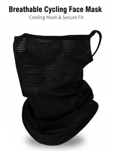 Breathable Mesh Ear-Hook Face Mask, Anti-Slip Design, Sun Protection, Windproof, Ideal for Cycling, Hiking, Outdoor Activities