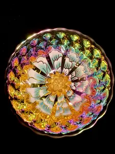 Wealth & Peace Glowing Cup | 7-Color Peony & Golden Lotus, Lucky Charm