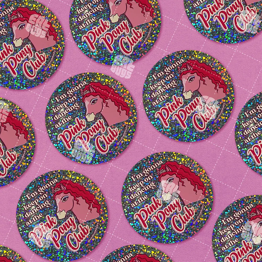 Chappell Roan Pink Pony Club Glitter Sticker (3")