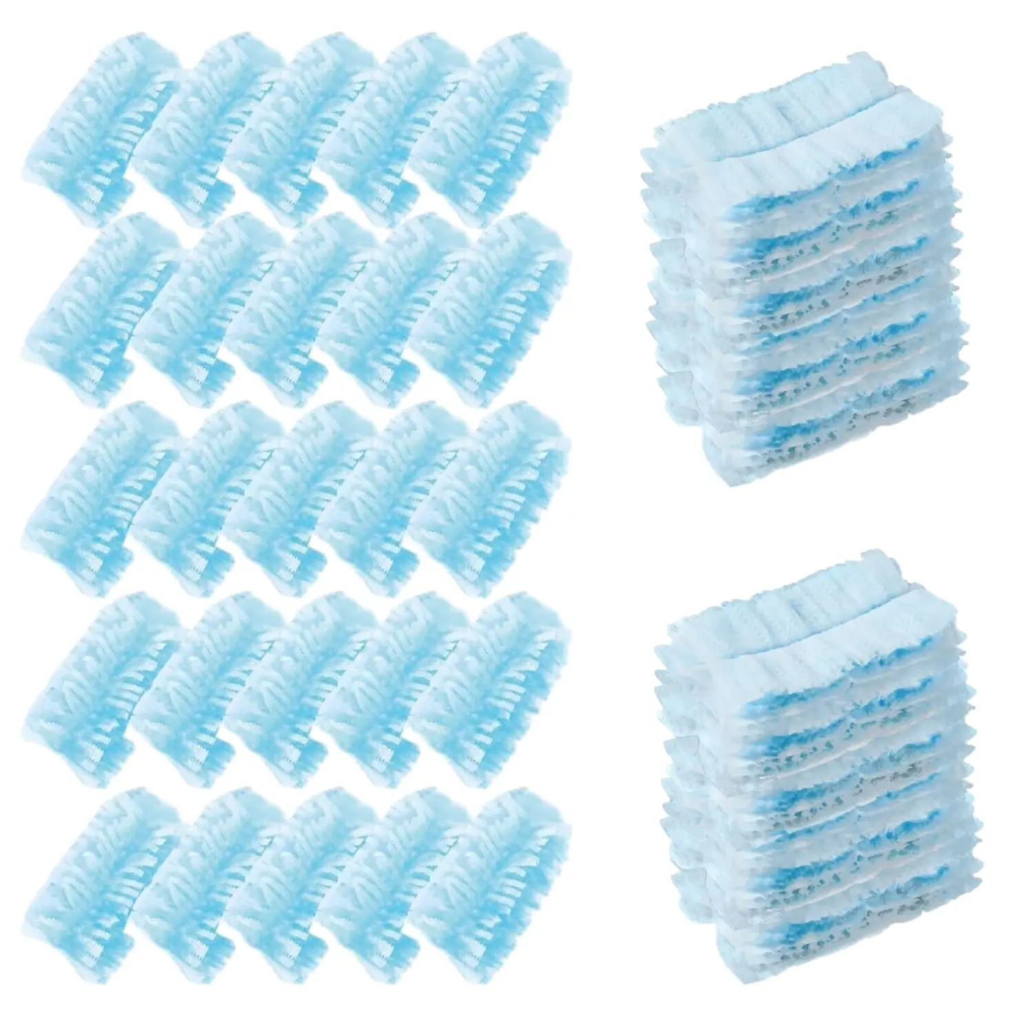 Disposable Fabric Cleaning Duster Refill Set - 20/30/50/100 Pieces, 5.9 x 3.1 in, Soft and Convenient, Absorbs Fine Dust & Hair, Swiffer Blue Duster Replacement Parts (No Handle)