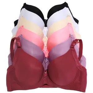 Women's Basic Bras with Wide Wings, 3 Rows of Hooks