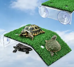 Turtle basking platform, climbing turtle platform, slope basking platform, floating platform, floating island, ladder for turtles, aquarium landscaping, realistic grass lawn