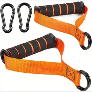 2pcs Handles for Cable Machines, Exercise Grips for Resistance Bands, Gym Equipment Cable Handles, Attachments Ideal for Home Gym Pulley Training.