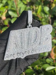 Rhinestone Letter Design Pendant Hip Hop Jewelry, Fashion Accessories for Party, Daily Decor, Valentine's Day for Him