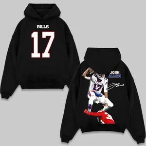 Josh Allen Highlight Football Quarterback Hoodie, Vintage Sport Shirt, Bills Team Players Shirt, Game Day Outfits, American Football Graphic Shirt, Gift For Football Fans