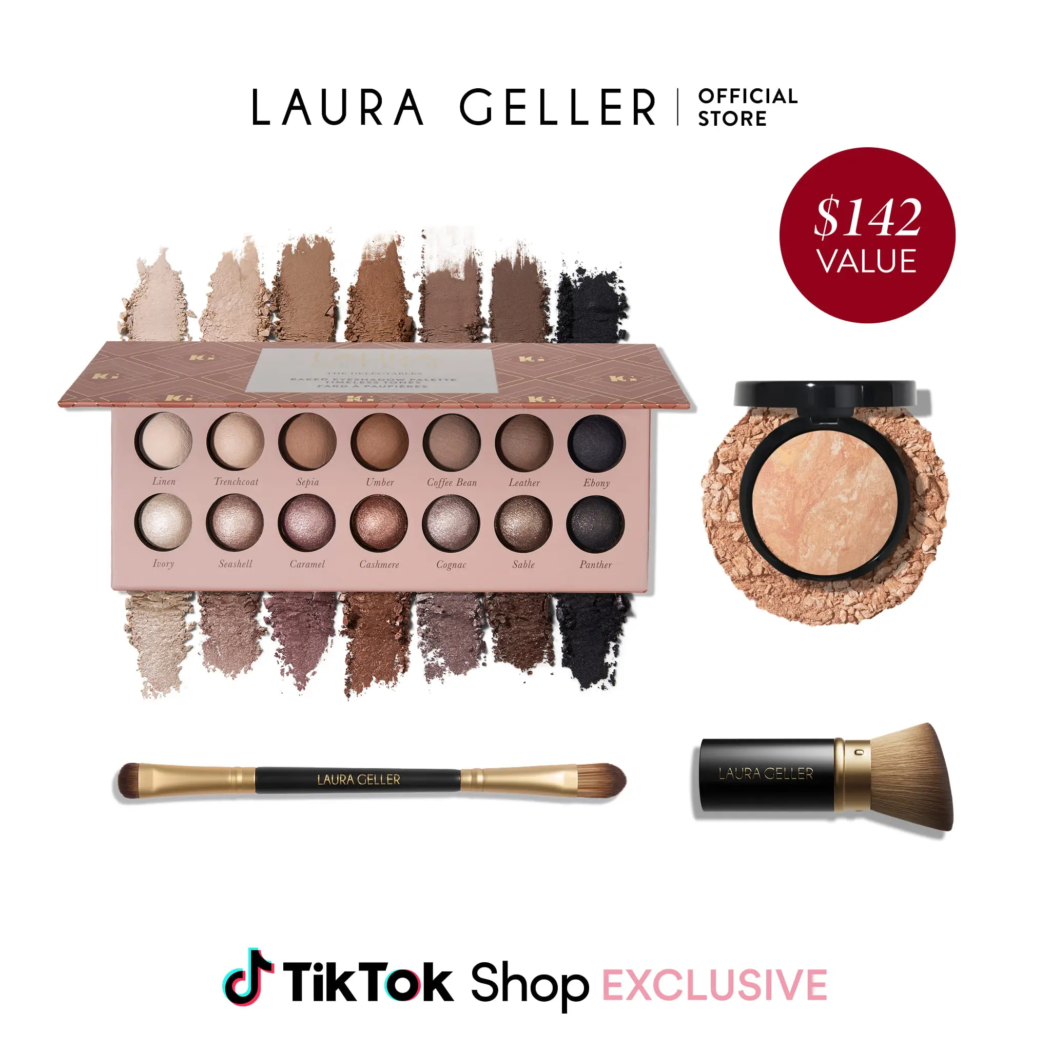 Laura Geller All Seasons of Beauty Kit - Timeless Tones 4PC Foundation Eyeshadow & Brushes Set for Mature Skin Matte & Shimmer Makeup Laura Geller All Seasons of Beauty Kit - Timeless Tones 4PC Foundation Eyeshadow & Brushes Set for Mature Skin Matte & Shimmer Makeup