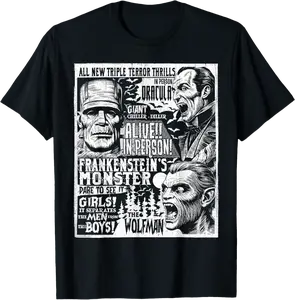 Vintage Horrorfest Movie Poster Terror Old Time Halloween T-Shirt - Ajitasirba Shop 40B0DK4DJJZN