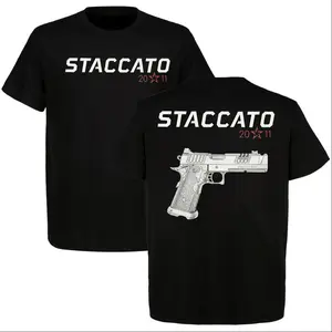 Staccato 2011 Tactical Gun T-Shirt Pistol Graphic Tee 2A Patriotic Veteran Gift USA Shooting Range Streetwear