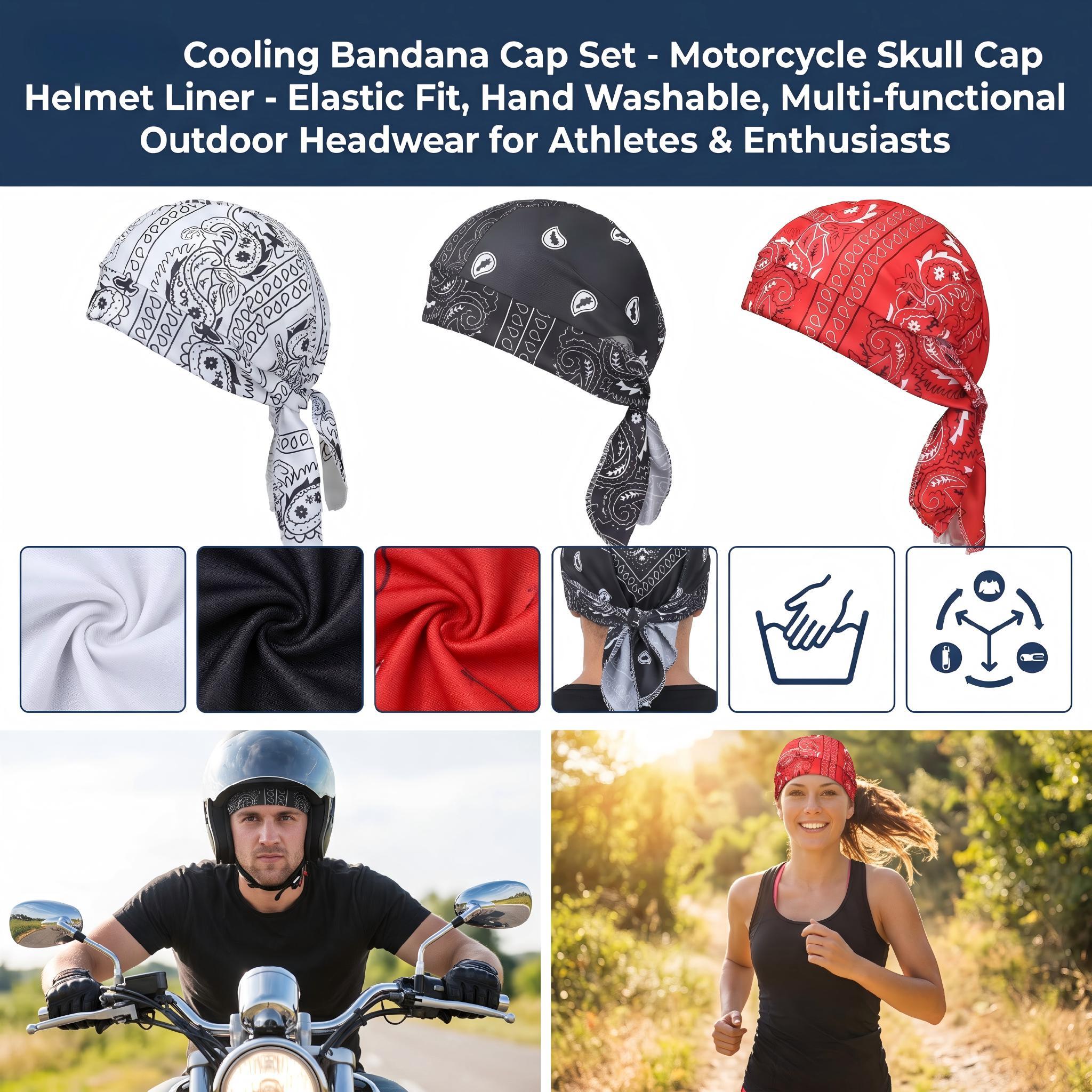 Boho Printed Bandana Headscarf, Adjustable Soft Lightweight Hair Cover for Daily Commute, Sports & Outdoor Headwear