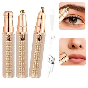 3 in 1 facial & eyebrow hair trimmer,Electric Eyebrow Trimmer, Ear and Nose Hair Trimmer Clipper,Lip Facial Body Hair Removal Tool, Facial Hair Care Tool, Electric Shaver Women, Eyebrow, Epilator Hair Remover