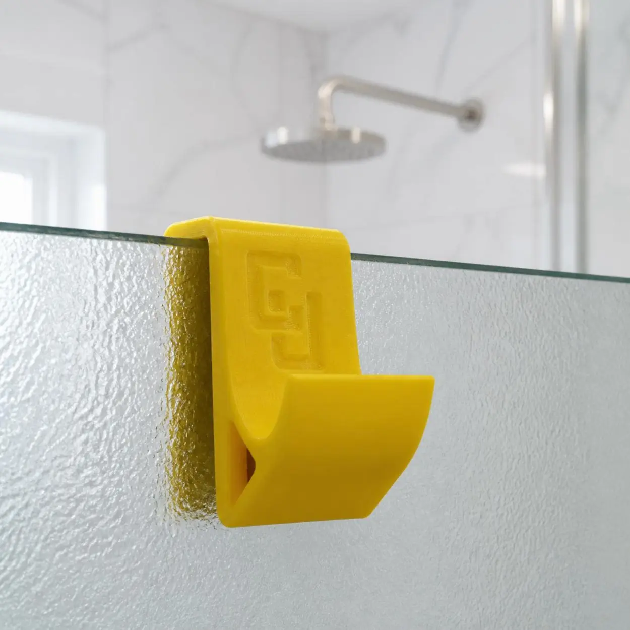 Lightweight Print Portable Shower Hook Organiser - Door-Mount Over-Partition Toiletry Bag Hanger, Travel Pack for Dorm, Gym
