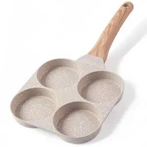 4-cup Non-stick Egg Frying Pan, Non-stick Omelette Pan, Pancake Pan, Egg Cooker Suitable for Gas Stove & Induction Cookware