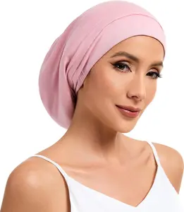 Mulberry Silk Bonnet for Sleeping Women,  Silk Lining Hair Wrap for Sleep, Adjustable Slouchy Beanie Hat