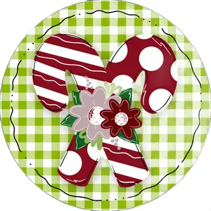 Christmas Sign, Candy Cane Sign, DECOE-5327-D, Sign For Wreath, 10" Wood Sign