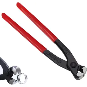 Tnisesm Ear Clamp Pliers 9 inch, Hose Clamp Crimping Tool, Carbon Steel Pinch Clamp Plier,Install Remove Clamp Nail Puller Tool for repairing pipes, fuel lines