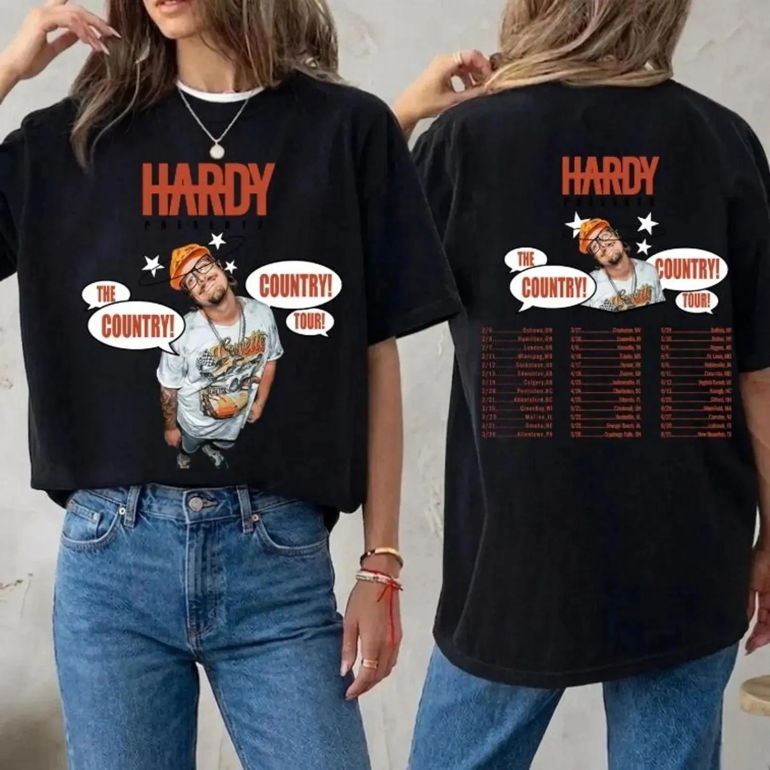 HARDY Country Country Tour 2026 Live Graphic T-Shirt, Vintage Country Singer Tee, Concert Tour Fan Shirt, Unisex Gift T072639