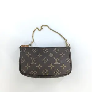 Pre-owned Louis Vuitton Canvas Small Leather Goods Monogram Mini Pochette Accessoires handbag JV00245