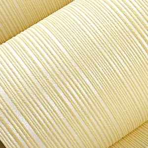 Striped Non-Adhesive Wallpaper Roll, 20.86x374.01 Inches Pure Color Thick Quality Fabric, Easy Cut Home Decor Wall Covering