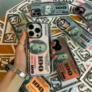 Wealth Pattern IMD Laser Phone Case for iPhone 17 Air 16 Pro Max 15 14Plus 13 12 11 XR XS Samsung Galaxy S25 S24 S23 S22 TPU Military Grade Anti-Drop Protective Cover-ZQ29