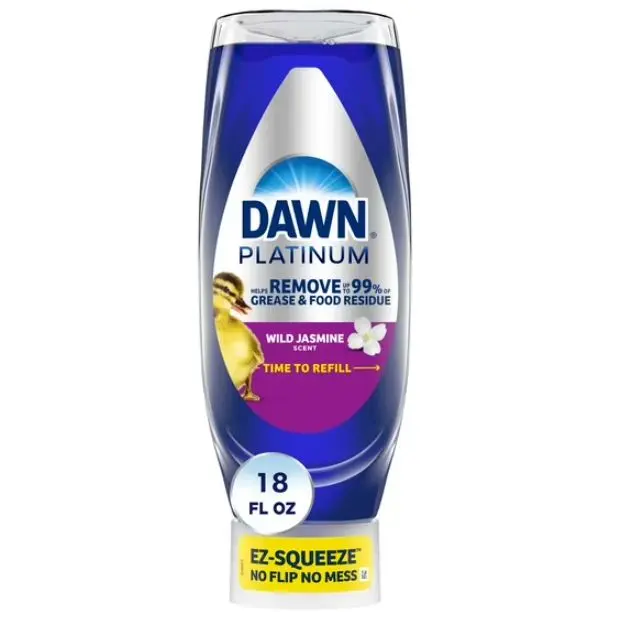Dawn Platinum EZ-Squeeze Dish Soap, Dishwashing Liquid, Wild Jasmine, 18 fl oz