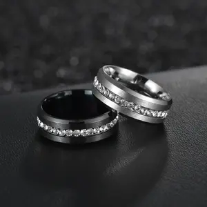 Couple Rings Fashion Design Ring Jewelry Love Girlfriend Boyfriend Souvenir Valentine Father Mother Anniversary Engagement Wedding New Year Christmas Halloween Birthday Gift