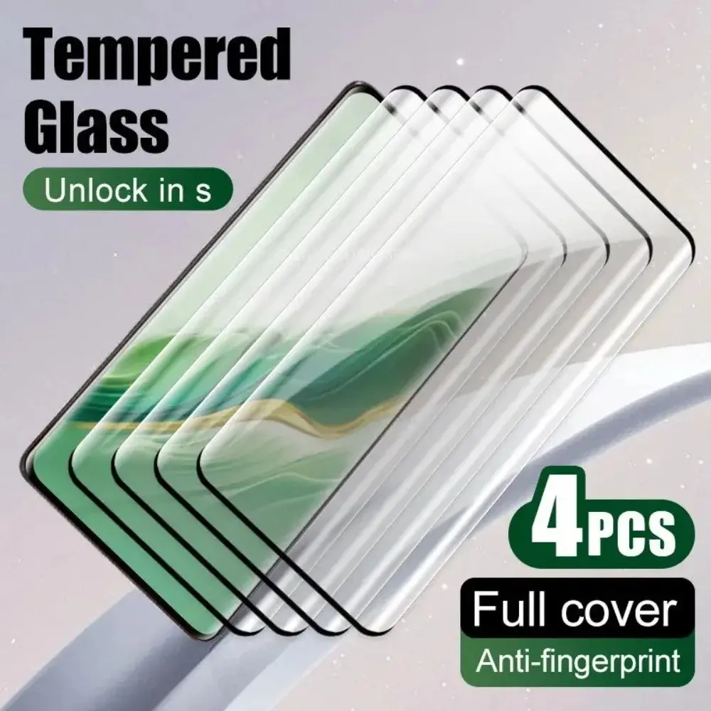 4pcs Full Coverage Curved Tempered Glass Smartphone Screen Protector Film Compatible With Samsung Galaxy S25 26 Ultra S24 S23 Plus S22 S21 S20 FE Note 10 Note 20 Ultra S10 S10+ S22+ S21+ 9H+ Hardness, 3D Curved Tempered Glass Film, Cellphone Accessories
