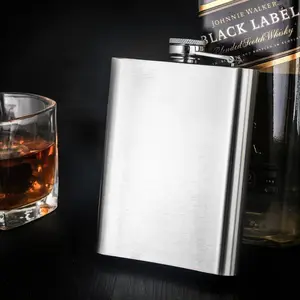 1-10oz Stainless Steel Hip Flask for Men – Portable Whisky, Wine & Alcohol Bottle with Screw Cap Venlohome