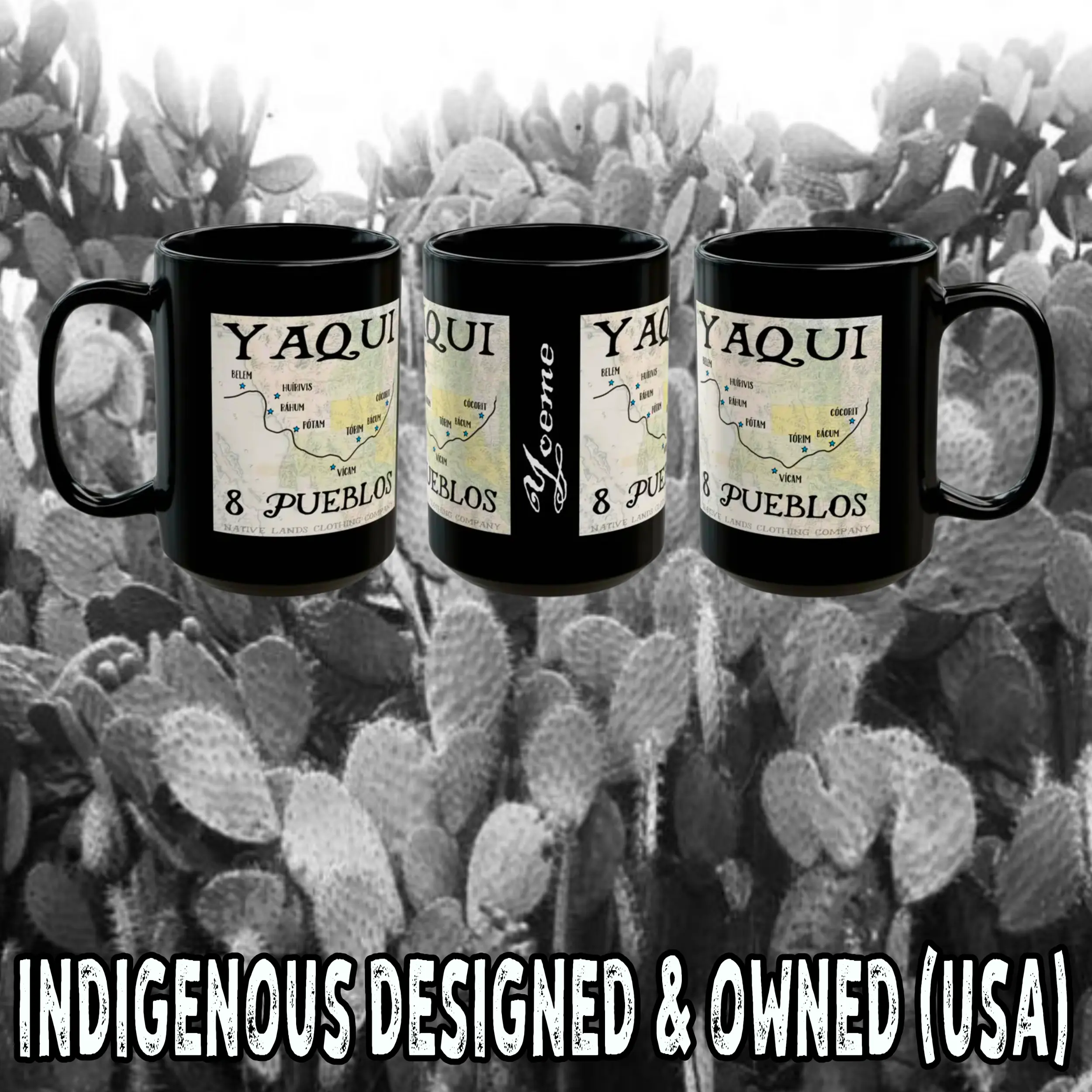 Yaqui Tribe 8 Pueblos Mug 15 oz Ceramic - Honoring First Nations, Inuit, Native American Indigenous Cultures