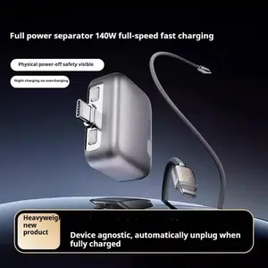 140W Physical-Disconnect Battery Guard, Auto & Self-Eject Charger, Smart Auto-Stop Charging Accessory for Phones Laptops Tablets, Anti-Overcharge Protection, Tech Accessories for Safe Overnight Charging, Mother’s Day Gift