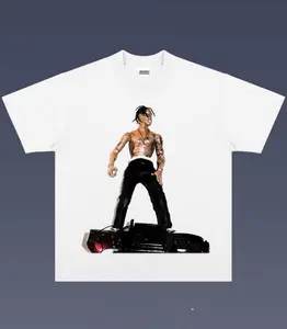 Rodeo Truck Travis Art Tee Shirt, Hip Hop y2k T-shirt, Streetwear Men's Top
