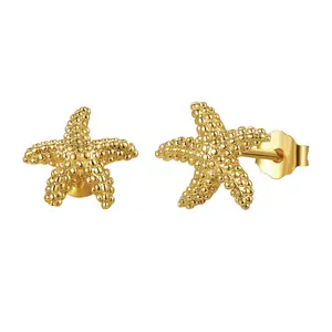 OIDEA Starfish Beach Earrings for Women, 925 Sterling Silver Post Hypoallergenic Boho Ocean Stud Earrings for Summer Vacation and Everyday Wear