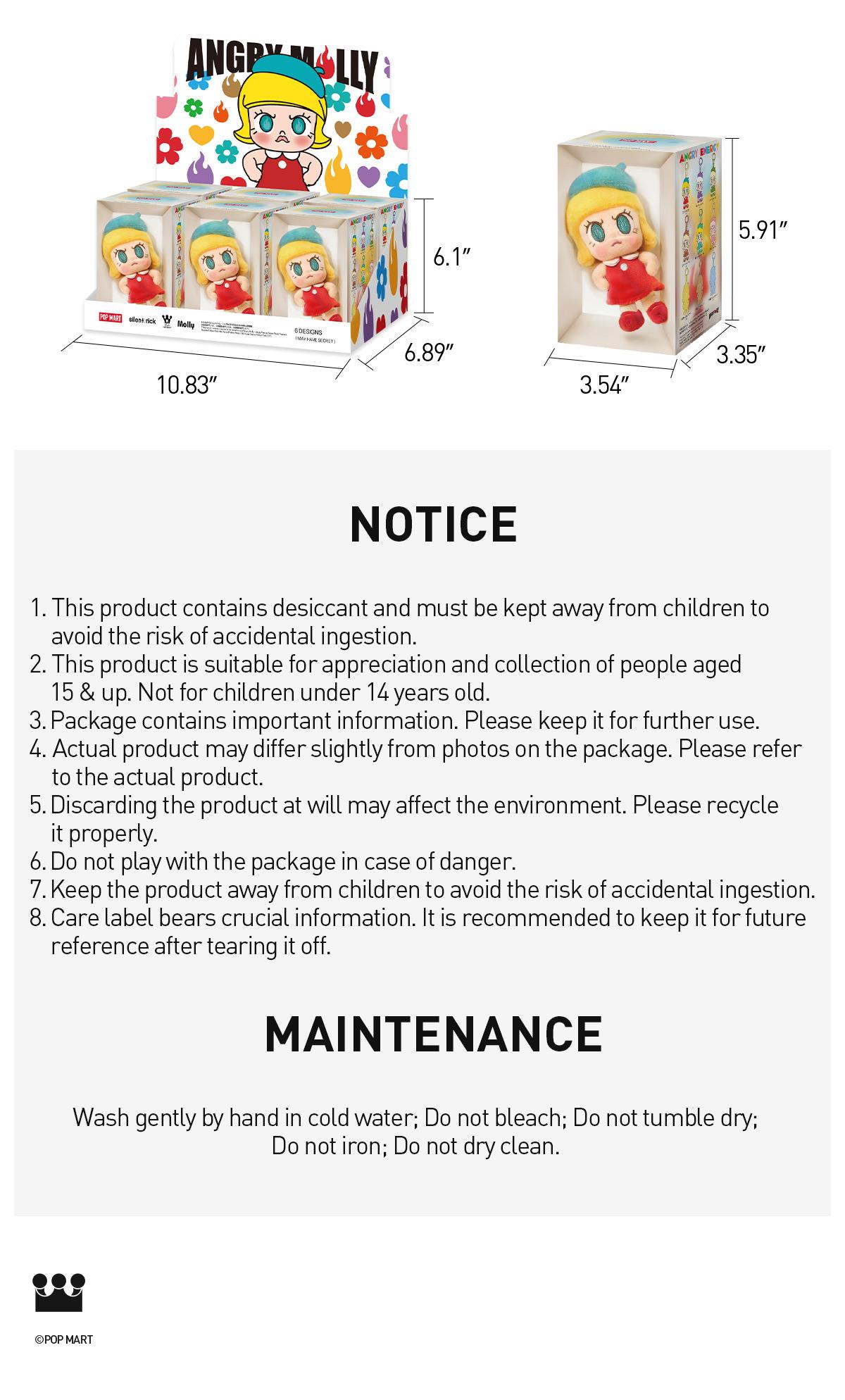 POP MART Angry Molly - Angry Energy Series Plush Pendant Blind Box