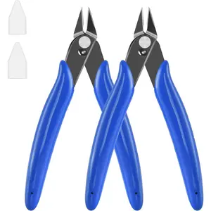 5 Inch  Flush , 2 Pack Small Wire Cutters Spring   Pliers, Wire Cutters for  Making, Soft Copper Wire, Floral, Electronics, Model Craft, Heating Wire,  Print