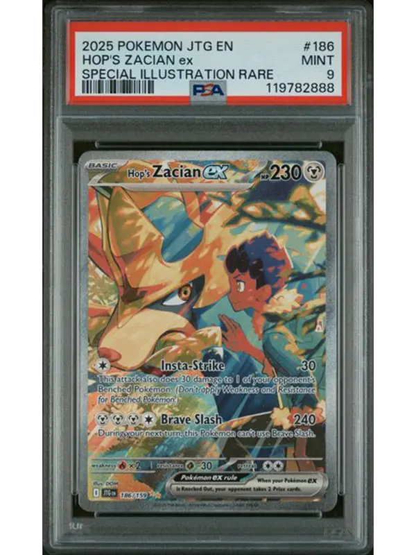 Psa 9 Hop's Zacian ex SIR Pokemon Journey Together (S&V) #186/159