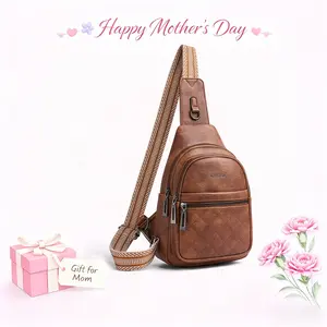 LATMAP 7L Crossbody Bags for Women Men, Faux Leather Sling Purse Shoulder Bag, Versatile Crossbody Bag with Adjustable Strap, Cute Shoulder Purse for Travel Essentials Work Daily Use, Great Gift for Mother's Day