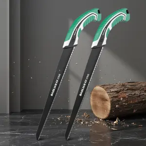 SK5 Steel Camping Hand Saw for Survival and Bushcraft - High Hardness Outdoor Cutting Saw for Tree Felling and Firewood - Ultra-Sharp Triple-Ground Teeth for Wet/Dry Wood - Essential Gear for Hiking and Hunting