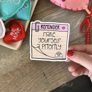 Mental Health Positive Affirmation Sticker - Encouraging Self-Care & Reminder for Mental Health Awareness - Decorative Ornaments for Self-Love