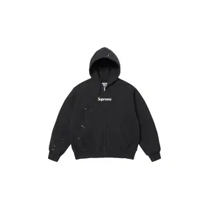 MM6 Maison Margiela Box Logo Zip Up Sweatshirt "SS26 - Black" SU27169